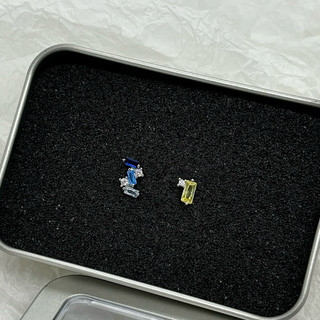 Khuyên Chốt Rút Đá Sắc Màu • Lamontshop (thân 0.8mm)