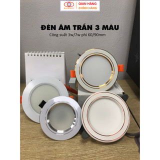 Đèn LED âm trần 3W 5W 7W 3 chế độ, đèn downlight mắt trâu trang trí trần thạch cao, trần bê tông