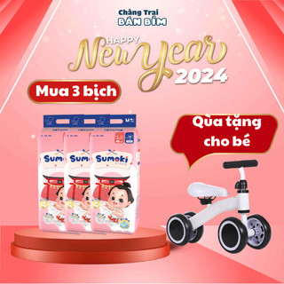  Tã Bỉm Sumoki Nhật Bản size NB64/S56/M48/L42/XL40/XXL38/XXXL36, mỏng, thấm hút 1200ml,