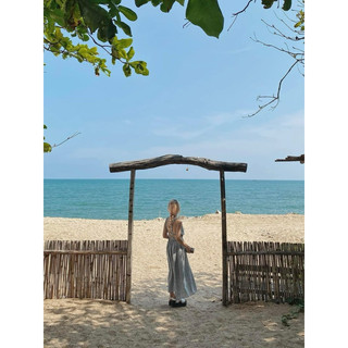 ĐẦM 2S MIDI SỌC ĐEN CHUN LƯNG