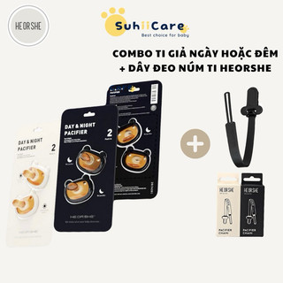 Núm ty giả HEORSHE pacifier cao cấp không chứa BPA an toàn, siêu mềm cho bé
