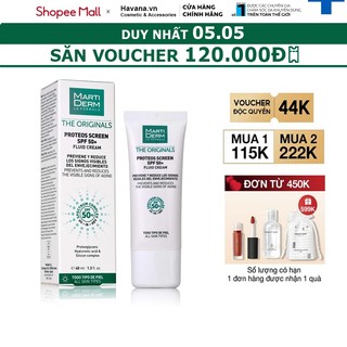  Kem Chống Nắng Martiderm The Originals Proteos Screen SPF50+ Phổ Rộng Toàn Diện Ngừa Lão Hóa 40ml