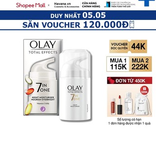 Kem Dưỡng Olay Total Effects 7 In 1 Ngày và Đêm dưỡng da, tái tạo và làm đẹp da một cách tối ưu, chống lão hóa 50ml