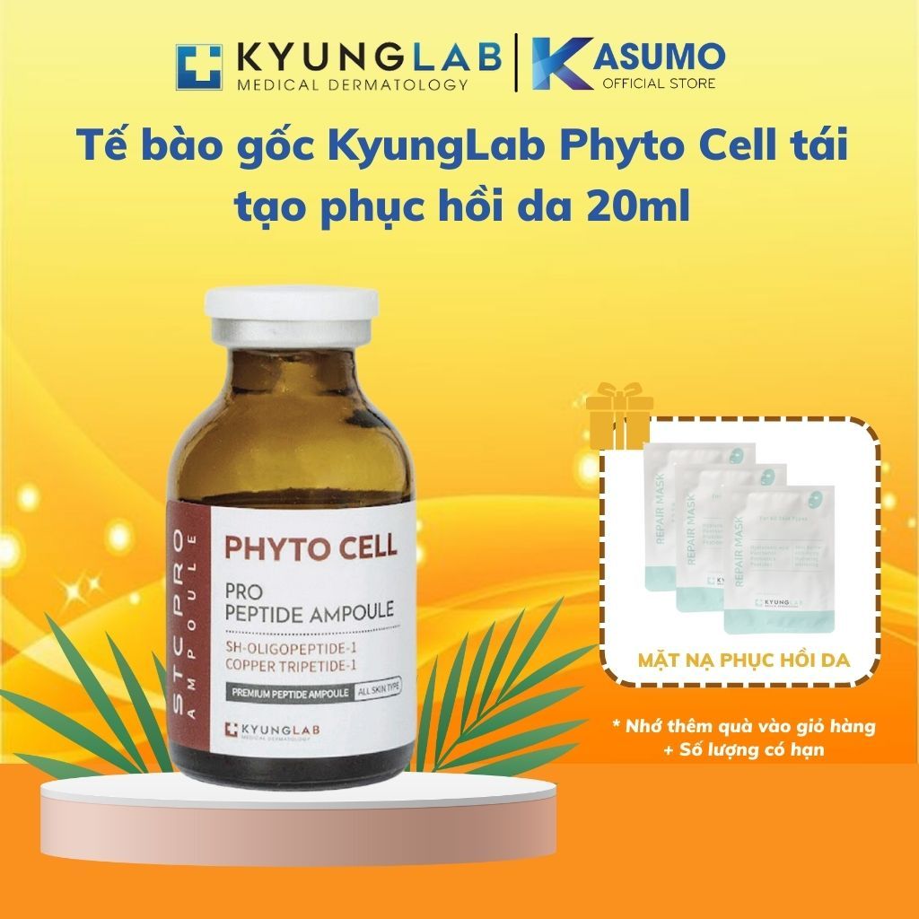 Tế Bào Gốc Phyto Cell Peptide Ampoule Kyunglab 20ml Giúp Thanh Lọc, Phục Hồi Và Tái Tạo Da