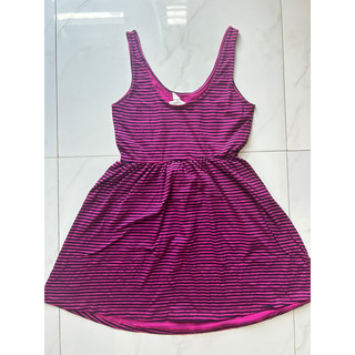 Đầm ba lỗ thun sọc f21