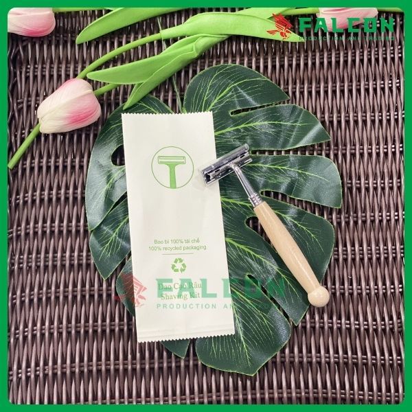 100 Dao Cạo Râu, Dao Cạo Râu Gỗ Tre Thân Thiện Môi Trường Đóng Bao Bì Đẹp Cho Khách Sạn Cao Cấp