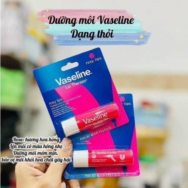 Sáp Son dưỡng môi Vaseline Lip Therapy Rosy 4.8g 7g