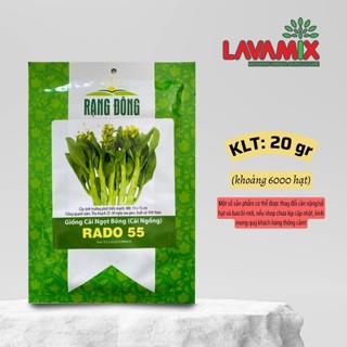 Hạt giống Cải Ngọt Bông Rado 55 (20g~6000 hạt) hiệu Rạng Đông trồng quanh năm, sinh trưởng khỏe | Green House