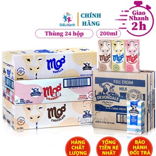 [ Date mới ] Thùng Sữa Tươi DEVONDALE Nguyên Kem - Dâu - Vani - Socola - 200Ml - Sữa Nhập Khẩu Úc