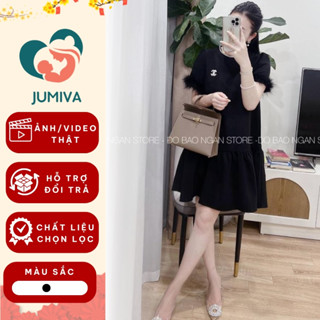 Váy Babydoll, Đầm Bầu Babydoll Tay Phồng Thiết Kế Thời Trang Form Rộng Bigsize Cao Cấp JUMIVA