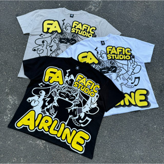 Fafic studio áo thun fafic airline dáng boxy tee áo thun local brand unisex chất cotton cao cấp fafic studio