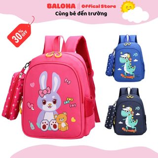 Balo cho bé trai bé gái đi học mẫu giáo mầm non Baloha chống thấm nước,siêu nhẹ