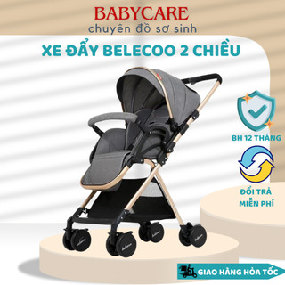 Xe đẩy gấp gọn 2 chiều 3 tư thế Belecoo, xe đẩy du lịch cho bé từ sơ sinh đến 36 tháng
