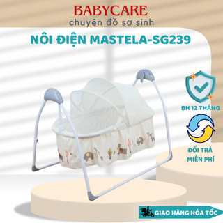 Nôi điện tự động điều khiển từ xa kết hợp nhạc trắng ru ngủ cho bé sơ sinh tới 18 tháng tuổi Mastela SG239