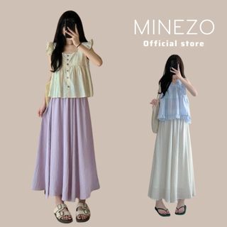 Quần đũi nữ bigsize ống cực rộng chất đũi Quần giả váy lửng 2 lớp cạp cao lưng chun tiện lợi mát mẻ che khuyết điểm QD49