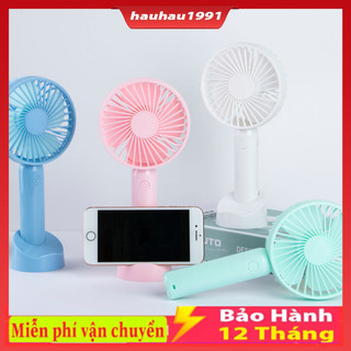 Quạt Tích Điện Mini Cầm Tay Để Bàn 3 Tốc Độ Gió (có pin - sạc đi kèm)