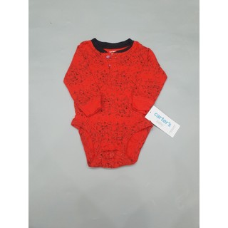 Body chip dài tay bé trai mẫu ĐỎ cổ tàu size 3-24m