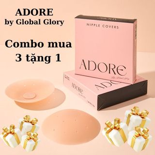  Combo miếng dán ngực Adore có keo, miếng dán ngực silicon tàng hình Adore cao cấp - hàng chính hãng