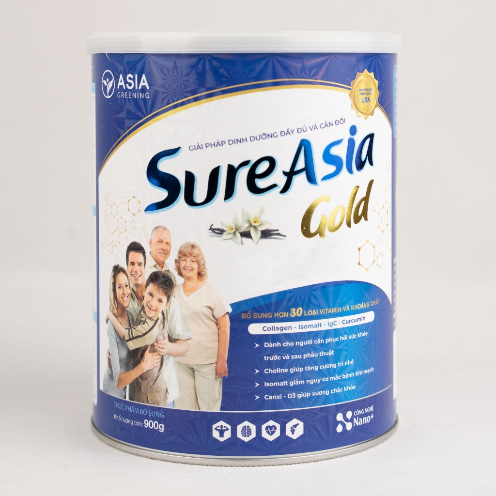 Sữa Dinh Dưỡng Sure Asia Gold HOGI 900g Bổ Sung Hơn 30 Vitamin Và Khoáng Chất Cho Cơ Thể