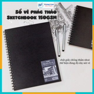 Sổ vẽ phác thảo giấy trơn sketchbook klong a4+, a5+ 50 tờ 150gsm; ms: 764, 762