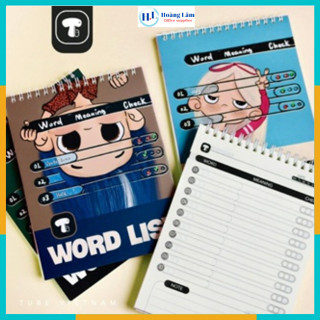  Sổ Word list Tube Kids Gáy Lò Xo 14,5x19cm Học Từ Vựng 160 trang TB - Up Side Down Girl - TB0062 