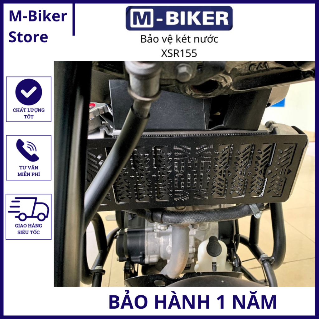 [CHÍNH HÃNG]_Bảo vệ Két Nước Xe Yamaha XSR155, Che Két Nước XSR155 Sơn Tĩnh Điện Màu Đen Nhám_Bảo hành 1 năm