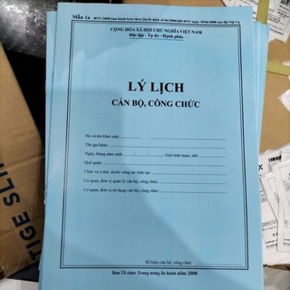 Lý lịch cán bộ công chức (6 quyển)