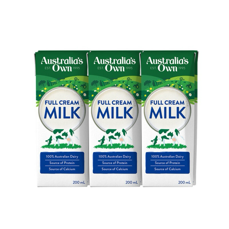 [Date 02/27] Thùng 24 hộp sữa tươi nguyên kem australia's own 200ml