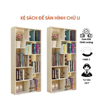 Kệ Sách Gỗ  Kệ Sách Để Sàn Nhiều Ngăn Hình Chữ U