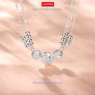 Dây chuyền nữ Bạc Ta 999 Bạc nguyên chất LASONFA  Tinh xảo Thời Trang Sang Trọng, sáng bóng - D9-03