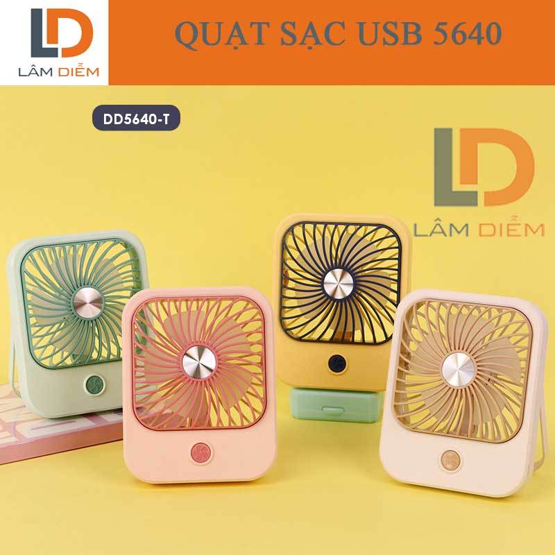 Quạt sạc mini cầm tay sạc usb 3 chế độ siêu mát 5640