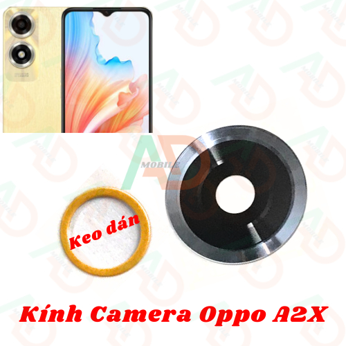 Kính camera  sau thay cho máy Oppo A2X có sẵn keo dán