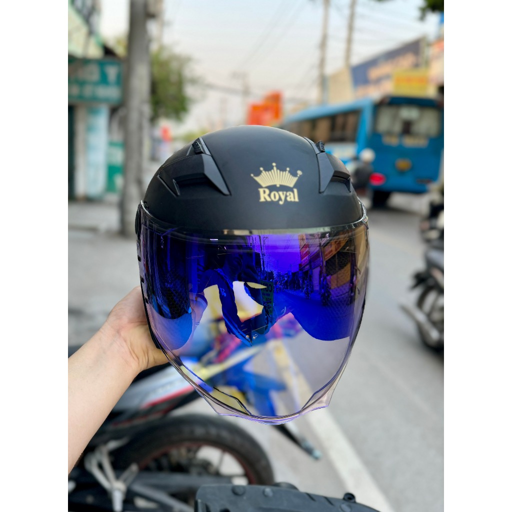 Kính revo xanh đi ban ngày gắn mũ bảo hiểm Royal m268,Royal M668,Royal XH01 chính hãng