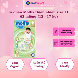 Tã quần Molfix thiên nhiên size XL 62 miếng