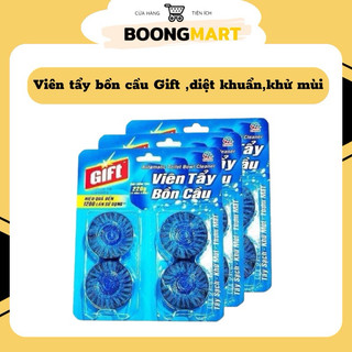 Viên tẩy bồn cầu Gift,thả bồn cầu diệt khuẩn,khử mùi hôi tolet ( 4 viên 55g)