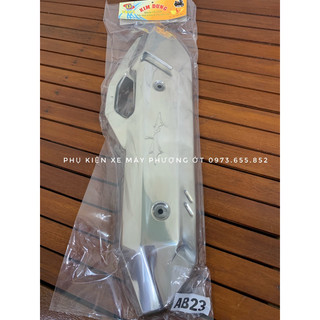 Ốp che pô inox dùng cho xe ab air blade đời 2022-2023, ốp bô inox 2022-2023 hàng đẹp