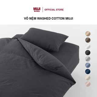 Vỏ Nệm Washed Cotton MUJI (nệm dày 18-28cm)