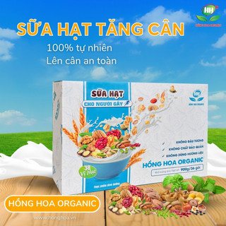 Sữa Hạt Cho Người Gầy - Hồng Hoa Organic - Hộp 900 Gam - Dinh Dưỡng Cho Người Gầy Khó Lên Cân