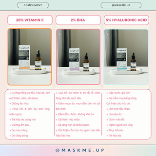 SERUM GIẢM THÂM MỤN VITAMIN C 20% COMPLIMENT