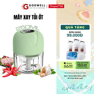Máy Xay Mini Tỏi Ớt Cầm Tay Đa Năng GODWELL 250ml  Công suất 300W Sử Dụng Cổng Sạc USB Tiện Lợi