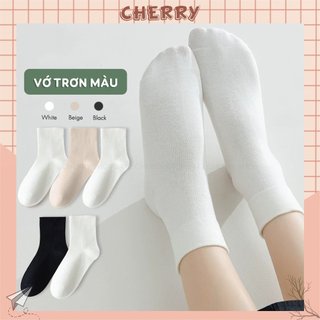 Tất cổ cao nữ nam chất liệu vải Hàn cotton thoáng khí chống hôi chân - Cherry Shop