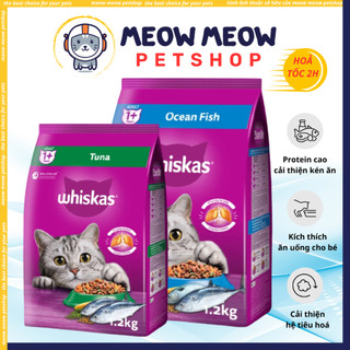 Hạt cho mèo WHISKAS cho mèo lớn | Túi 1.2KG | Hạt dinh dưỡng khô cho mèo.