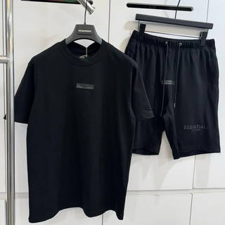 Bộ Quần Áo, Bộ Thể Thao Nam Cộc Tay Mặc Hè Essentials Cotton 2 Chiều Thêu Mác Logo Cao Su Ngực Dáng Basic Cao Cấp 2024