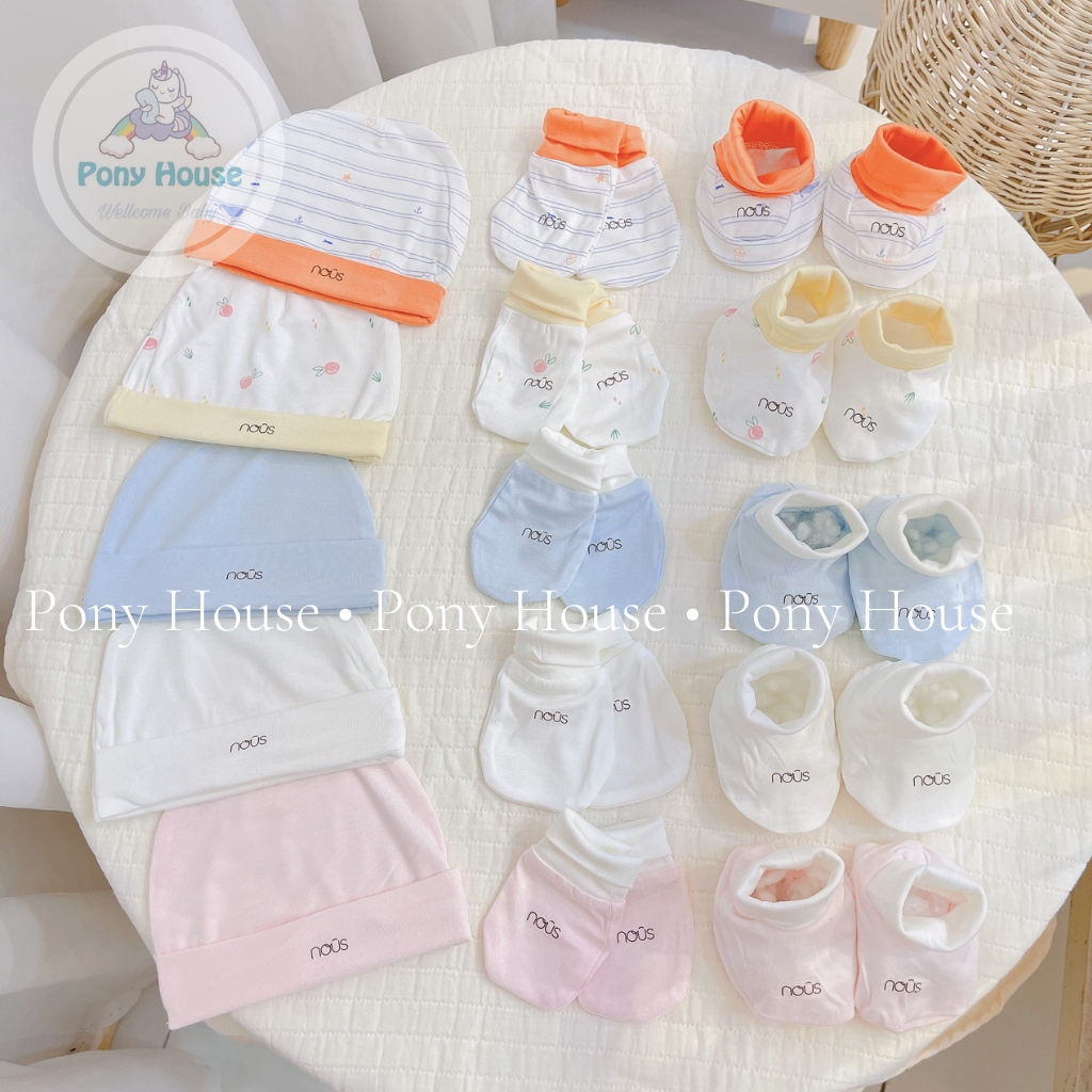 Set Mũ, Bao Tay, Bao Chân Nous Petit - Phụ Kiên Cho Bé Sơ Sinh/ Newborn/NB