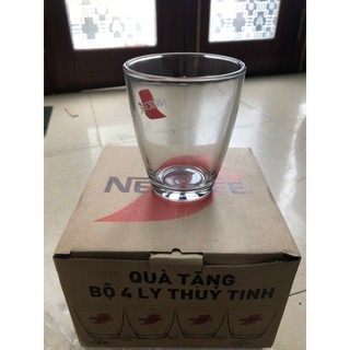 Bộ 4 ly thủy tinh quà tặng nescafe
