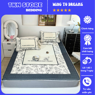 Chiếu điều hoà cao su bo chun 5D Tencel Latex bọc đệm lên tới 30cm , Chiếu cao su non bọc đệm siêu mát mẫu mới 2023