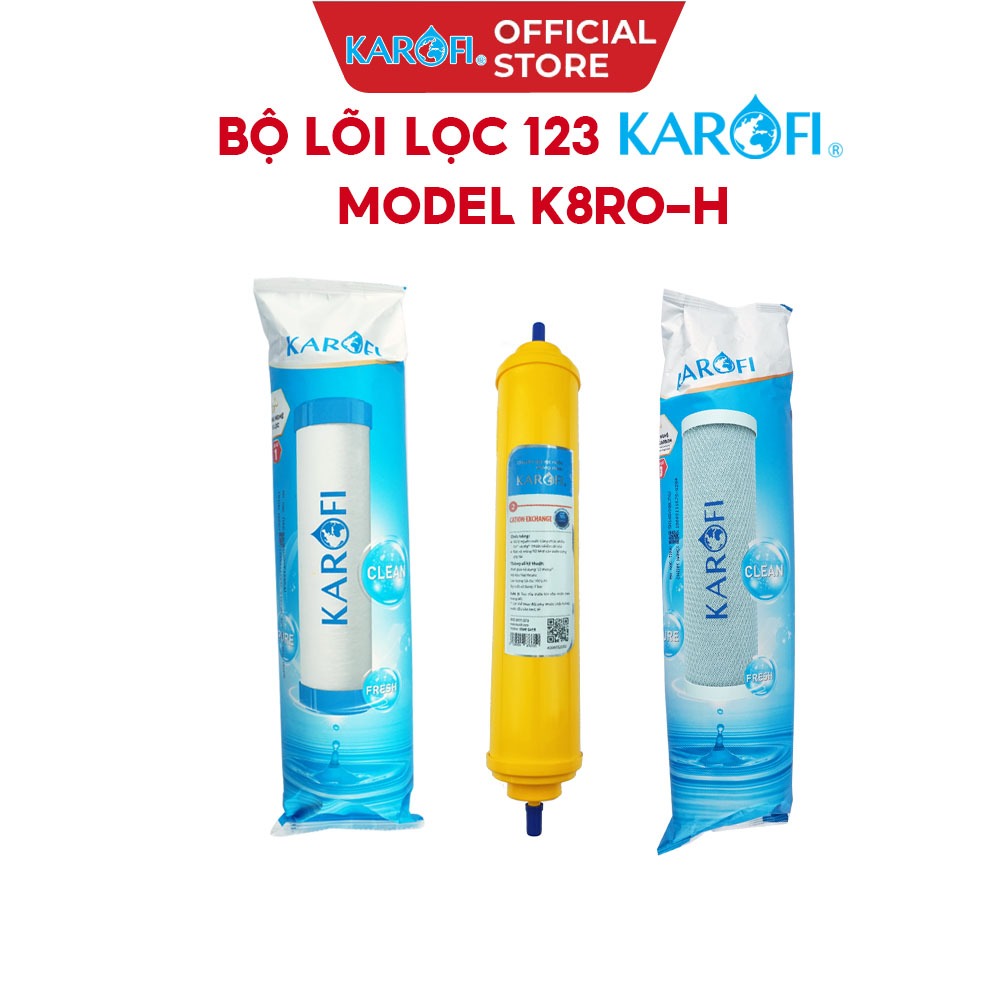 Bộ lõi lọc nước 123 Karofi - Dùng cho model K8RO-H