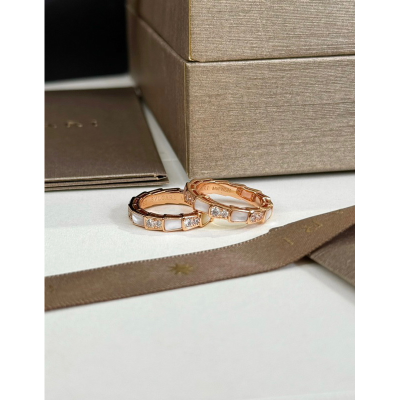 [ Hàng Siêu Cấp ] Nhẫn Bạc 925 màu Vàng Hồng Hoạ Tiết Rắn dành cho nữ, bền màu - HD Jewelry