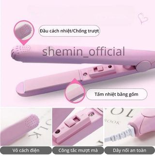 Máy Kẹp Duỗi Tóc Mini Hình Thú Có Hộp Máy Uốn Tóc Ép Tóc Làm Tóc Đa Năng Máy Duỗi Tóc Nhỏ Gọn Mini SHEMIN
