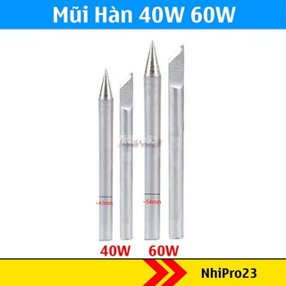 Đầu mũi hàn 40W 60W mũi hàn nhọn, mũi hàn dao mỏ hàn nung tùy chọn